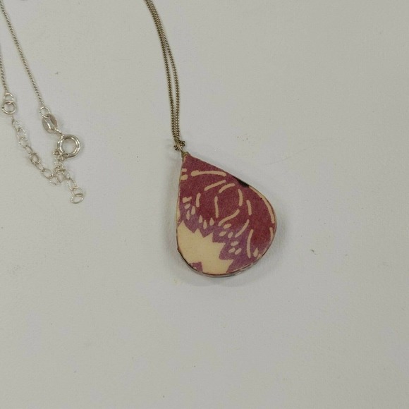 NIB Anna V. LOTUS Paper Necklace, Sterling Silver, Anniversary Pendant, … - Picture 2 of 4